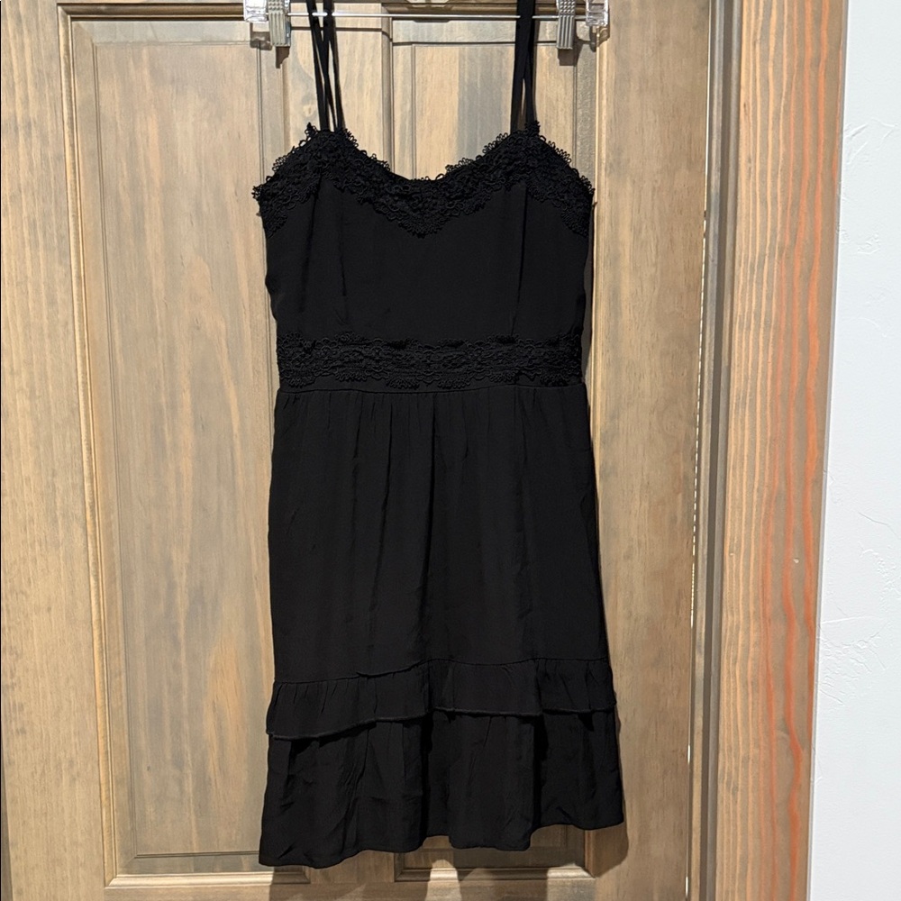 Maurices Black Lace Detail Mini Dress